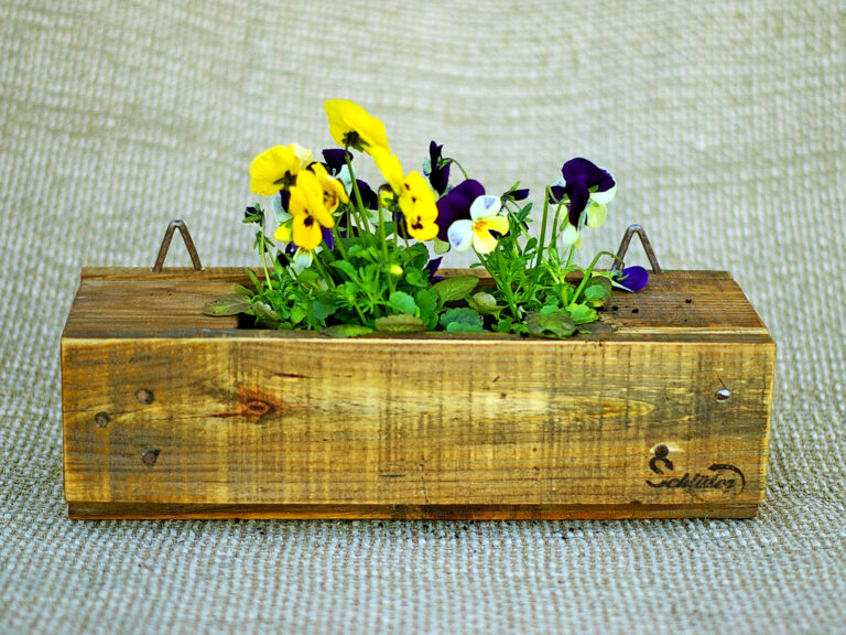 Read more about the article Im Garten fängt es an zu blühen und neue Blumenkästen aus Palettenholz