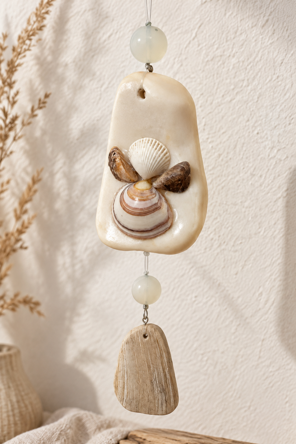 Kleiner Schutzengel aus Muscheln zum Hinhängen